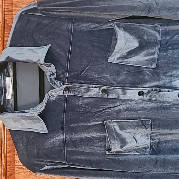 Women's XL Velvet Blue Shirt - Picture 2 of 5